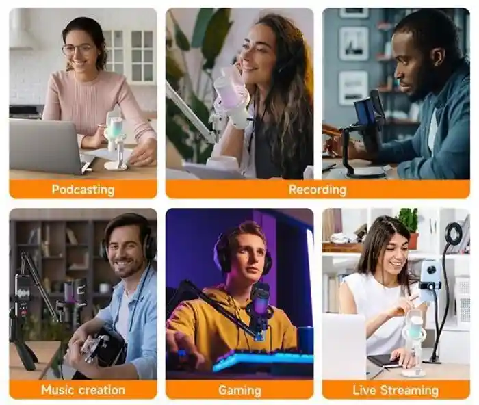 COMICA EJoy Uni Pro RGB Cardioid Condenser Wireless USB Microphone